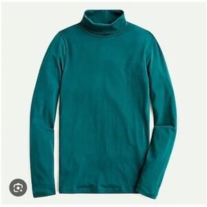 J. Crew Green Tissue Turtleneck